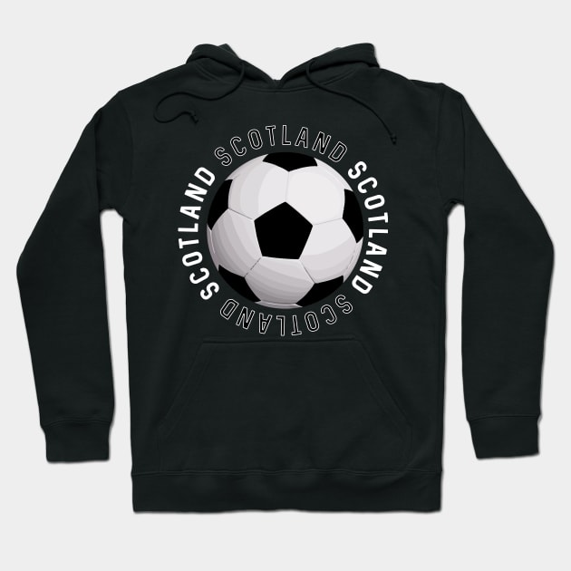 Black and White Scotland Football Design Hoodie by MacPean